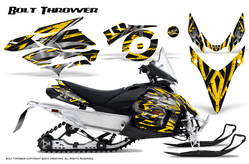 Yamaha Phazer Graphics Kit Bolt Thrower Yellow